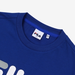 Fila Linear Logo - Miesten Poolopaita - Koboltti | FI-83149